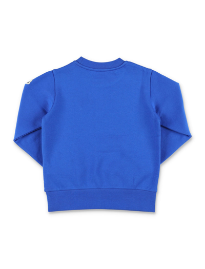 Shop Moncler Sweatshirt Logo In Bluette