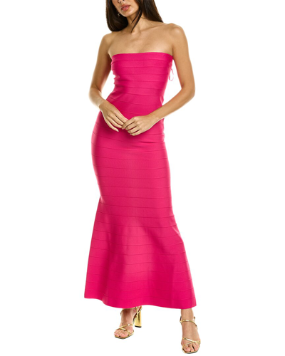 Shop Bebe Strapless Bandage Gown In Pink