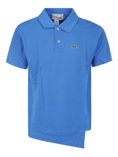 Shop Comme Des Garçons Shirt X Lacoste Logo Patch Asymmetric In Blue