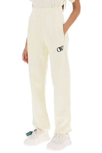Shop Off-white Joggers With Flocked Logo