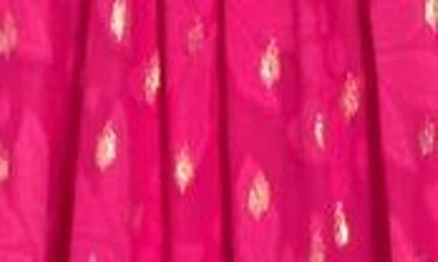 Shop Donna Ricco Halter Neck Midi Dress In Fuchsia
