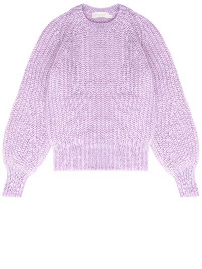 Shop Zimmermann Luminosity Raglan Sweater In Lilla