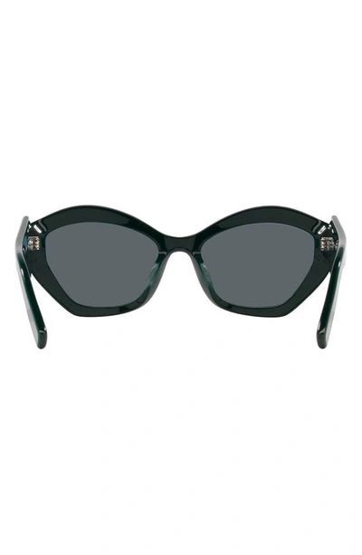 Shop Armani Exchange 54mm Butterfly Sunglasses In Green