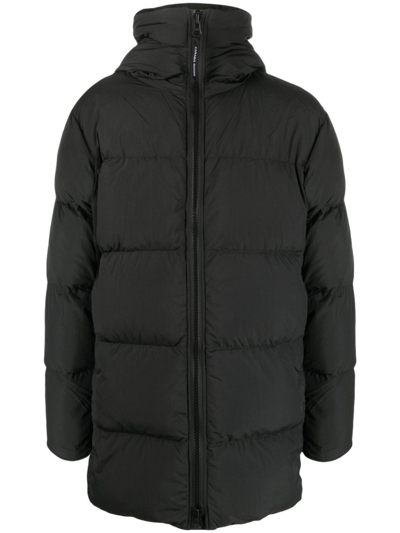 Shop Canada Goose Black Lawrence Hooded Quilted Coat In Schwarz