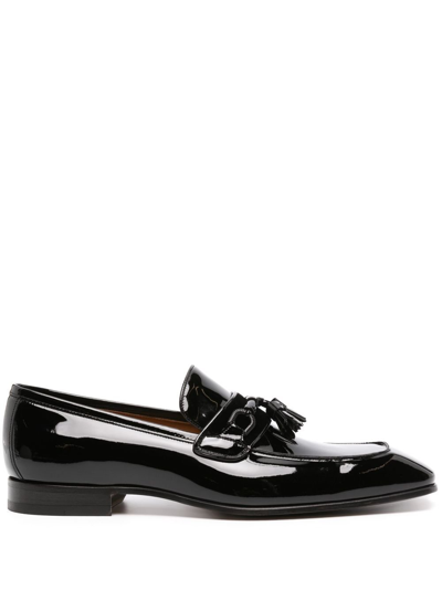 Shop Tom Ford Black Bailey Leather Loafers