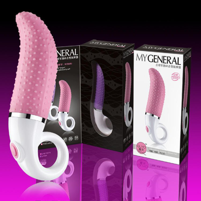 Shop Vigor Honey Tongue Clitty Ring Holder Stimulator Toy Massager In Purple