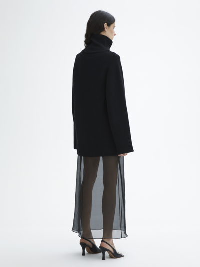 House Of Dagmar Long Wool Turtleneck In Black