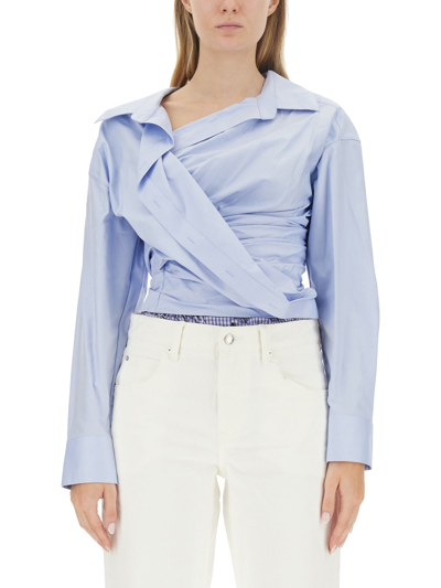 Alexander Wang Women Draped Shirt In Multi