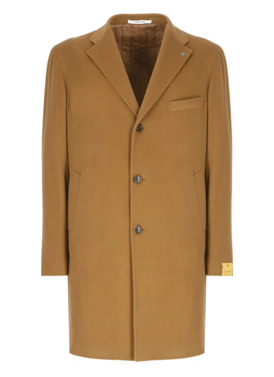 Shop Tagliatore Wool Coat In Brown