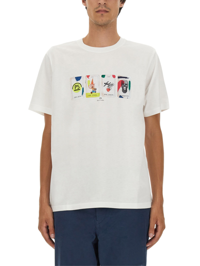Shop Ps By Paul Smith Tarot T-shirt In Bianco