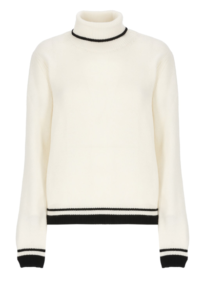 Shop Msgm Wool Sweater In White