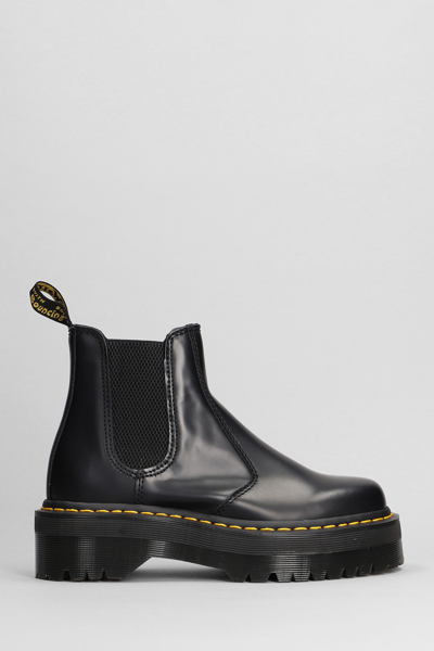Shop Dr. Martens' 2976 Quad Combat Boots In Black Leather