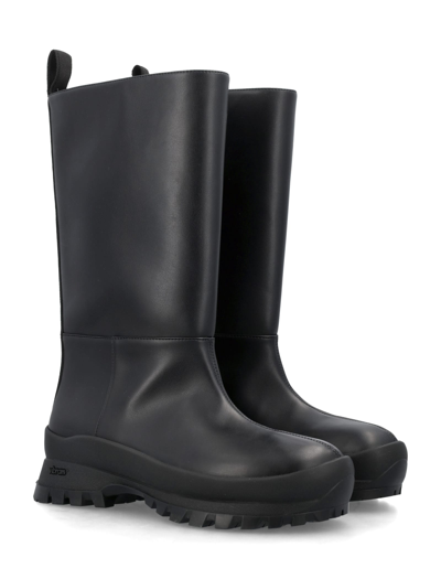 Shop Stella Mccartney Trace Alter Semi Mat Boots In Black