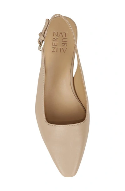 Naturalizer Ginger Snip Toe Dress Slingbacks In Beige Synthetic