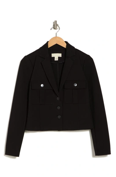 By Design Kim Crop Utility Blazer In Black