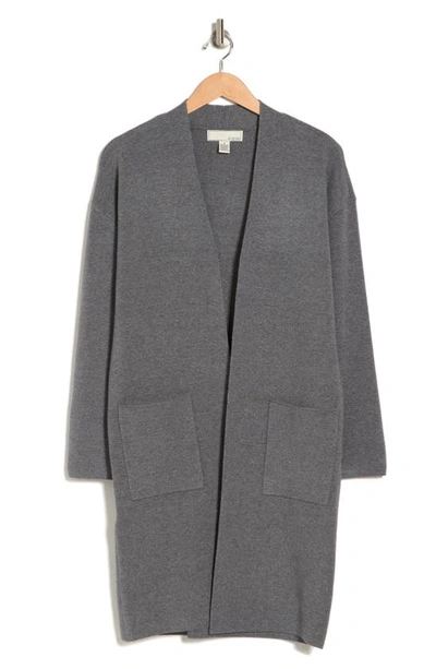 Shop By Design Mel Pocket Cardigan Duster In Charcoal Heather