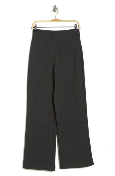 Shop By Design Kim Wide Leg Pull-on Pants In Charcoal Heather