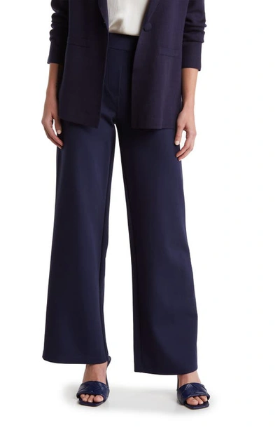 By Design Kim Wide Leg Pull-on Pants In Navy Blazer