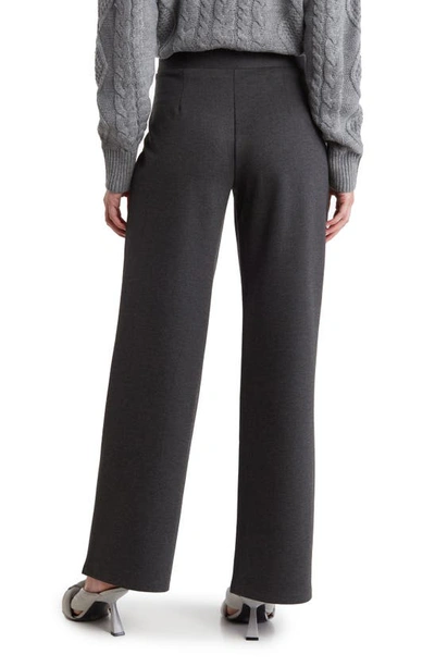 By Design Kim Wide Leg Pull-on Pants In Charcoal Heather