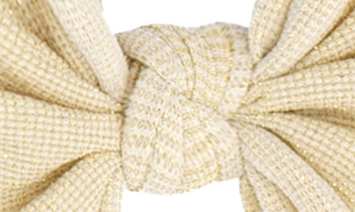 Shop Baby Bling 2-pack Baby Bow Headbands In Metallic Gold