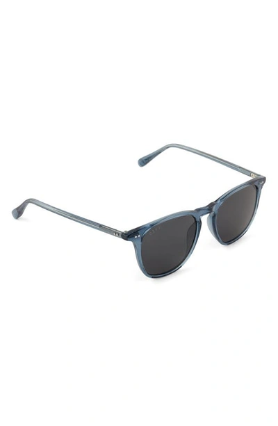 Diff Maxwell 51mm Gradient Polarized Round Sunglasses In Grey
