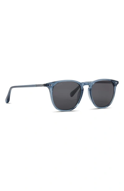 Diff Maxwell 51mm Gradient Polarized Round Sunglasses In Grey