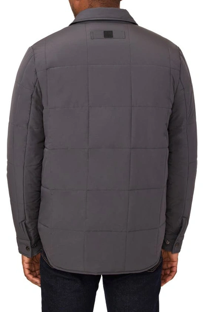 Shop Rainforest The Weekend Outdoor Quilted Water Resistant Shacket In Charcoal