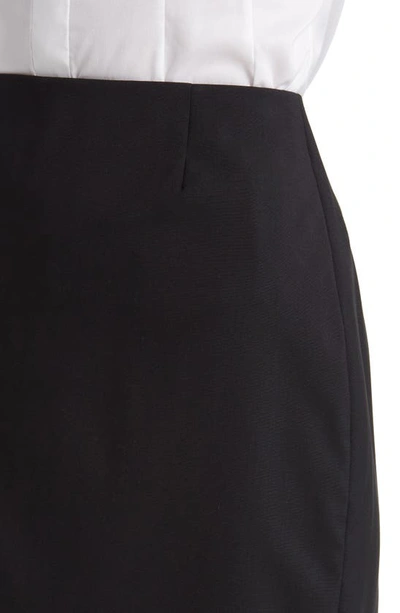 Shop Hugo Boss Viileah Virgin Wool Pencil Skirt In Black