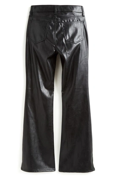 Shop Tractr Kids' Faux Leather Flare Leg Pants In Black