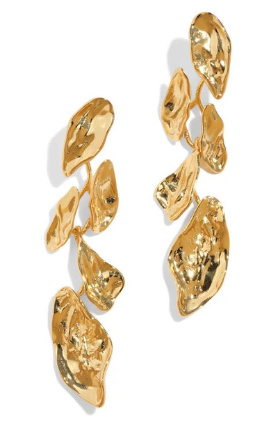 Shop Alexis Bittar Mosaic Molten Linear Drop Earrings In Gold