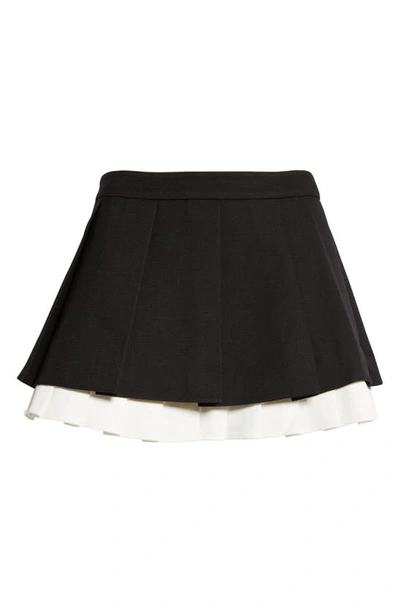 Shop Shushu-tong Pleated Miniskirt In Black