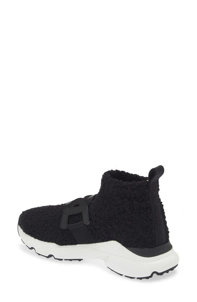 Shop Tod's Kate Bouclé Sock Sneaker In Black