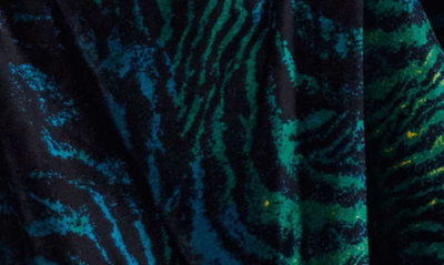 Shop Diane Von Furstenberg Jareth Tiger Print Long Sleeve Velvet Wrap Maxi Dress In Moire Tiger