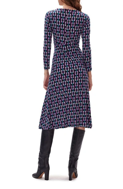 Shop Diane Von Furstenberg Timmy Geo Print Long Sleeve Dress In Ch Geo Multi Black