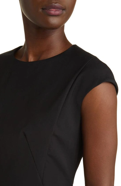 Hugo Boss Dironah Virgin Wool Sheath Dress In Black