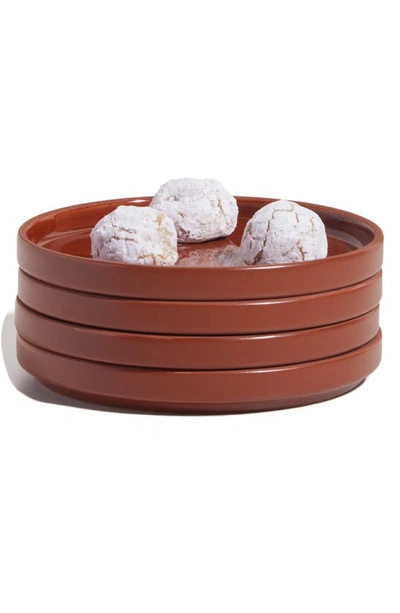 Shop Our Place Set Of 4 Dessert Plates In Terracotta