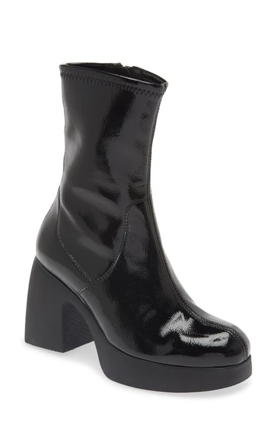 Shop Wonders Platform Bootie In Black Patent