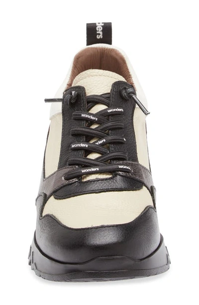 Wonders Colorblock Platform Sneaker In Black Cream Combo