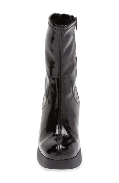 Wonders Platform Bootie In Black Patent