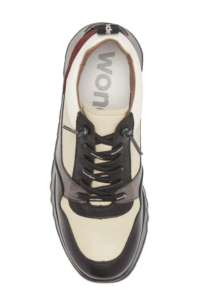 Wonders Colorblock Platform Sneaker In Black Cream Combo