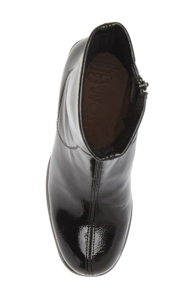 Wonders Platform Bootie In Black Patent