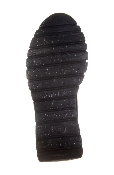 Shop Wonders Kiltie Platform Loafer In Textured Black Patent