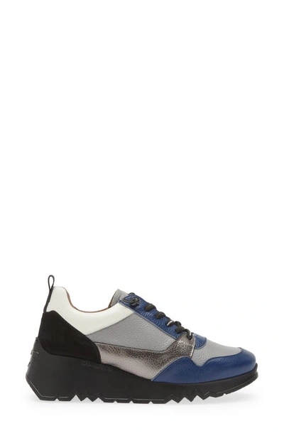 Wonders Colorblock Platform Sneaker In Blue Grey Combo