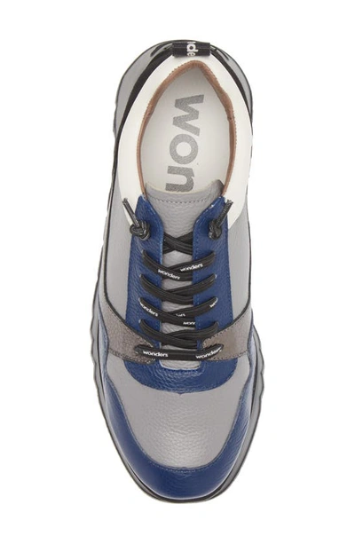 Wonders Colorblock Platform Sneaker In Blue Grey Combo