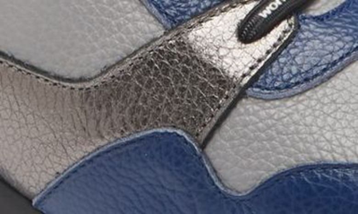 Shop Wonders Colorblock Platform Wedge Sneaker In Blue Grey Combo