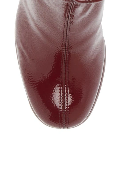 Wonders Platform Bootie In Burgundy Patent