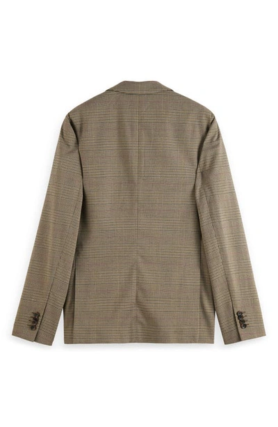 Shop Scotch & Soda Yarn Dyed Plaid Stretch Sport Coat In 6471-taupe Check