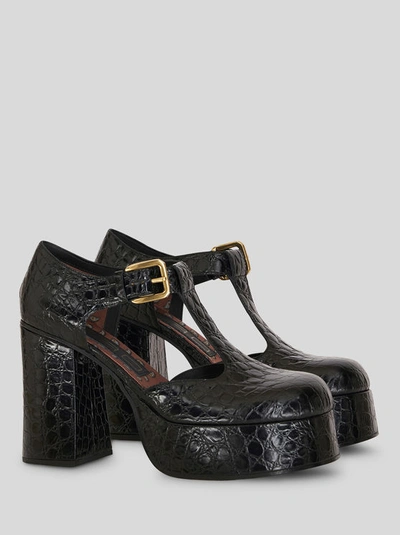 Shop Etro Mary Jane Shoes In Black