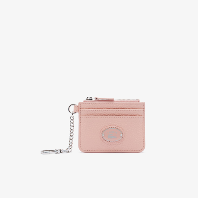 Shop Lacoste Women's Snap Hook Grained Leather Card Holder - One Size