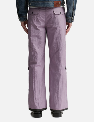 Shop Andersson Bell Crack Nylon Inside-out Pants In Purple
